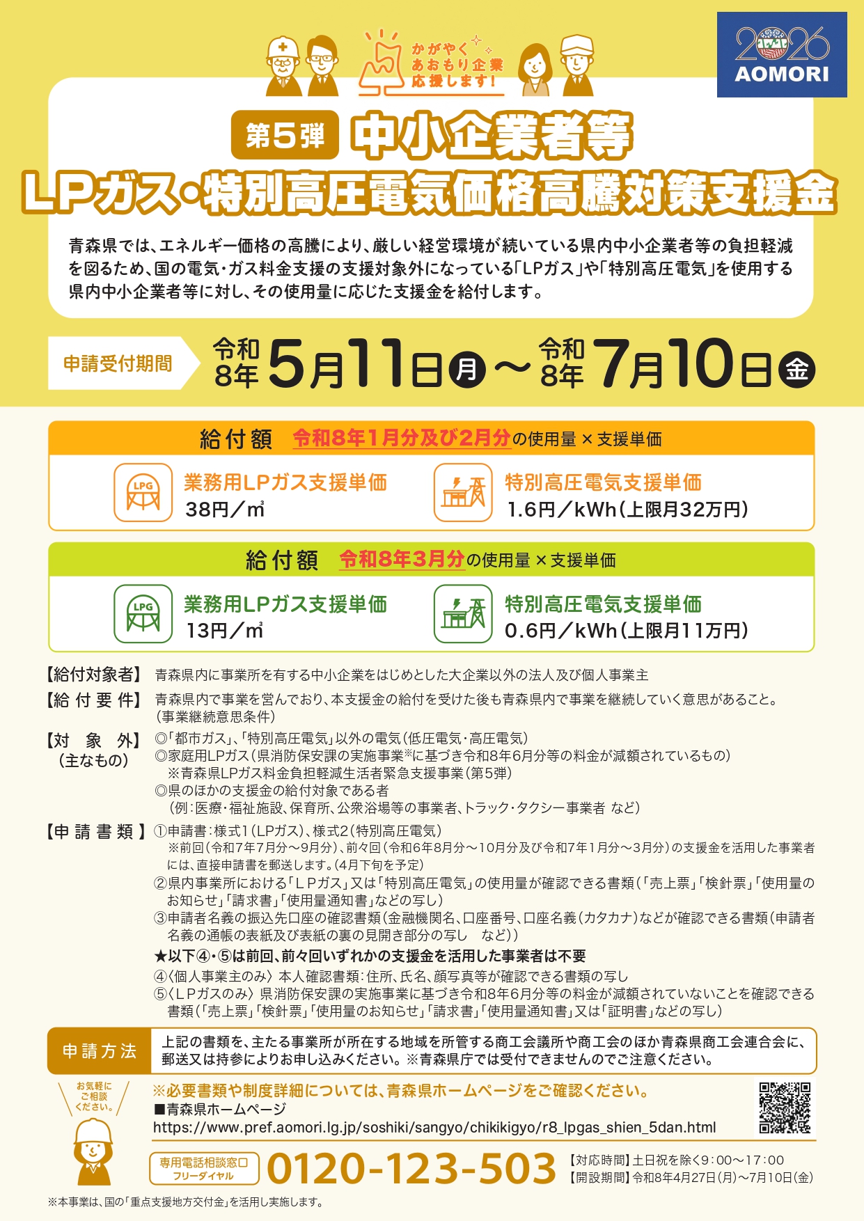 第5弾】中小企業者等LPガス・特別高圧電気価格高騰対策支援金』のご